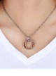 Concise And Retro Golden Ring Pendants Women's Necklace