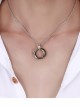 Concise And Retro Black Ring Pendants Men's Necklace