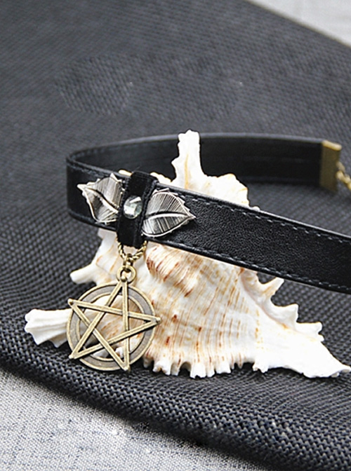 Steam Punk Gothic Dark Magic Star Retro PU Choker