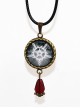 Magic Series Gothic Reverse Pentagram Crystal Pendant Retro Little Witch Necklace