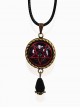 Magic Series Gothic Reverse Pentagram Crystal Pendant Retro Little Witch Necklace