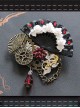 Steam Punk Gothic Flower Fan Gear Butterfly Astrolabe Mechanical Chain Brooch