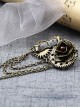 Steampunk Gear Chain Rose Vows Contract Reel Retro Brooch