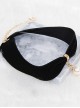 Black Velvet Pearl Wide Version Retro Gothic Choker