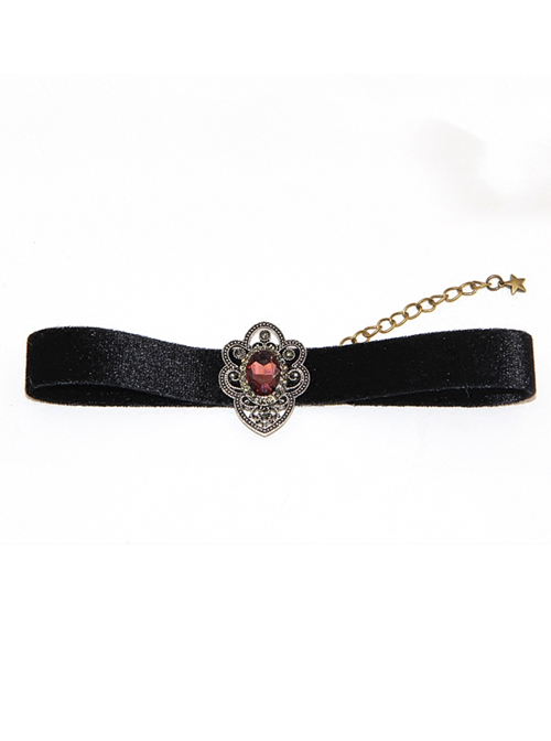 Black Pleuche Retro Gothic Lolita Necklace