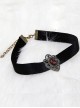 Black Pleuche Retro Gothic Lolita Necklace