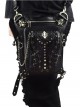 Steam Punk Rivet Chain Black Multi-function Outdoors Men's Inclined Shoulder Bag
