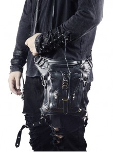 Steam Punk Retro Unisex Black Inclined Shoulder Bag