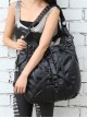 Steam Punk Rock Style Rivet Black Big Single Shoulder Bag