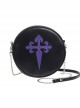 Punk Gothic Retro Purple Cross Black Single Shoulder Bag