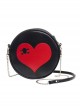 Punk Red Dragon Pattern Black Shoulder Bag Inclined Bag