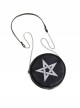 Gothic White Pentagram Black Shoulder Bag Inclined Bag