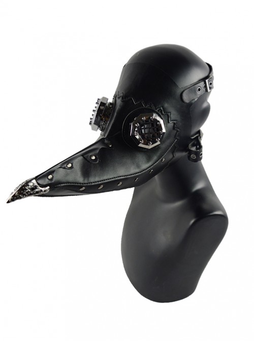 Steampunk Pestilence Black Long Beak Doctor Gothic Halloween Party Cosplay Mask