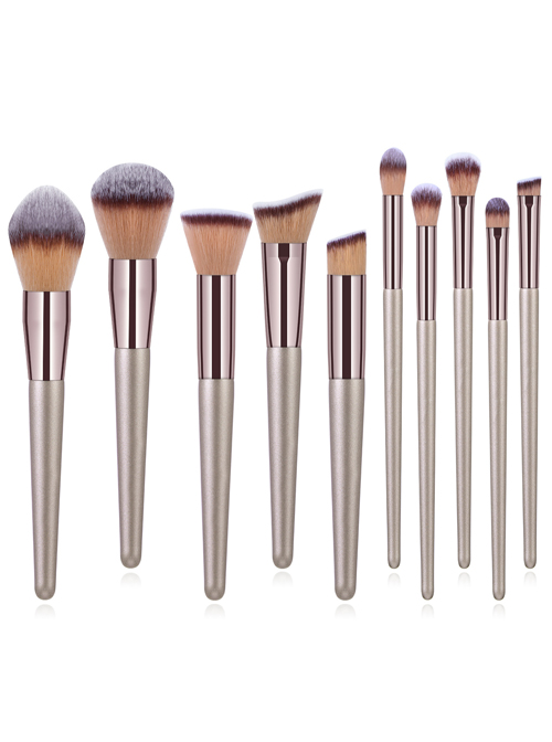 10 Champagne Golden Makeup Brushes Set Little Grape Makeup Brush Eye Brush