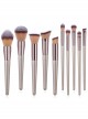 10 Champagne Golden Makeup Brushes Set Little Grape Makeup Brush Eye Brush