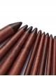 11 Sandalwood Color Makeup Brushes Eye Brushes Set With Mixed Color Bristles