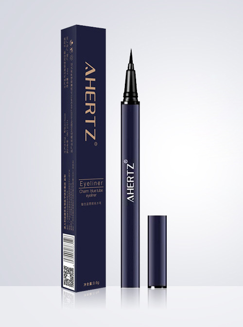 [Warm Water Can Remove Makeup] Blue Tube Waterproof Eye Liner