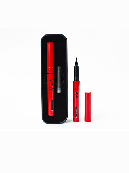 Thai DFN Smooth And Easy To Dry Red Tube Eyeliner