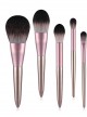 9 Small Pudding Champagne Purple Makeup Brushes And A Brush Bag Set