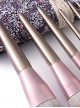 9 Small Pudding Champagne Purple Makeup Brushes And A Brush Bag Set