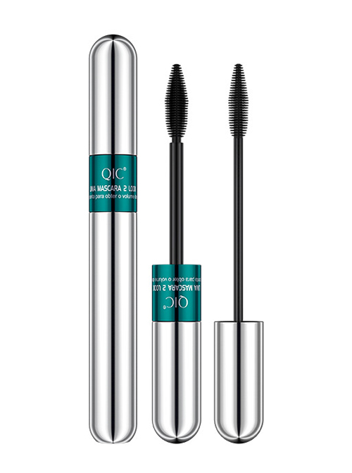 QIC Dense Curling Two In One Silver Tube Double Brush Head Double Effect Mascara