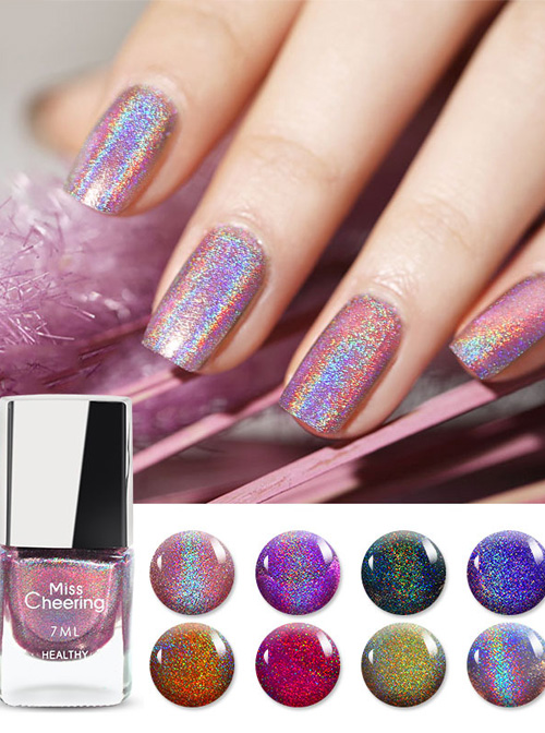 Colorful Environment-friendly Diamond Laser Nail Polish