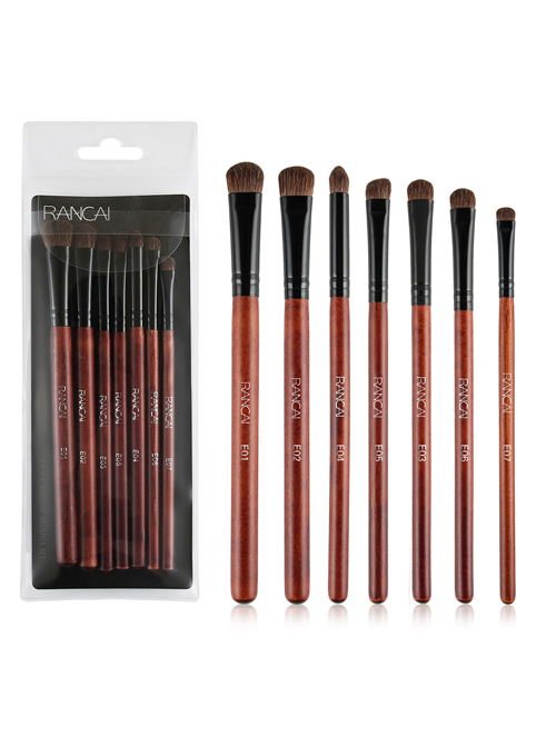 7 Cosmetic Brushes Pony Hair Eyeshadow Brushes Set Full Eye Makeup Set