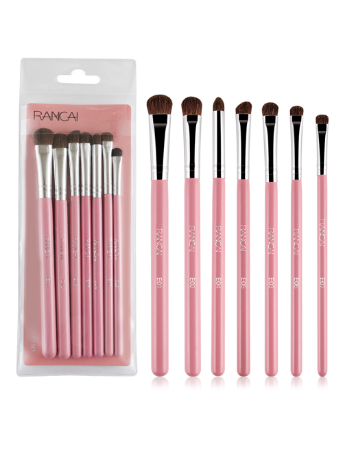 7 Cosmetic Brushes Pony Hair Eyeshadow Brushes Set Full Eye Makeup Set