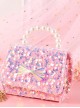Sequin Bowknot Pearl Portable Messenger Children Chain Bag