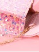 Sequin Bowknot Pearl Portable Messenger Children Chain Bag