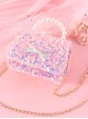 Sequin Bowknot Pearl Portable Messenger Children Chain Bag