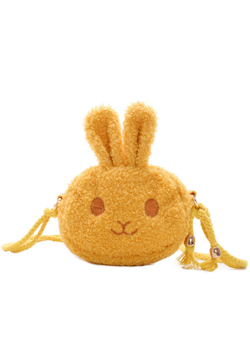 Cute Rabbit Shape Children Short Plush Shoulder Bag