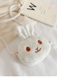 Cute Rabbit Shape Children Short Plush Shoulder Bag