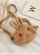 Cute Rabbit Shape Children Short Plush Shoulder Bag