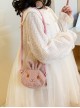 Cute Rabbit Shape Children Short Plush Shoulder Bag