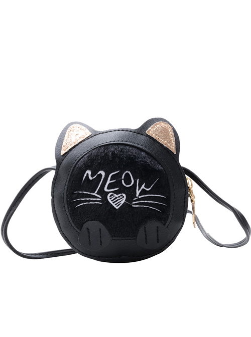 Cute Cartoon Multicolor Kitten Children Shoulder Bag