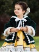 Baby Children Lolita Cute Warm Green Velour Hooded Cloak