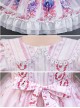 Pink Cute Printing Doll Collar Children Sweet Lolita Short Sleeve Dress