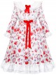 Strawberry Blueberry Printing Children Sweet Lolita Long Sleeve Dress