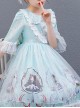 Cute Princess Doll Printing Children Sweet Lolita Half Sleeve Dress