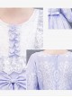 Purple Merry-go-round Printing White Lace Sweet Lolita Long Sleeve Dress