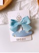Children Cute Pure Color Fabric Bowknot Little Daisy Hairpins
