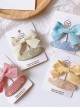 Children Cute Pure Color Fabric Bowknot Little Daisy Hairpins