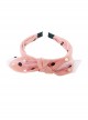 Pink Bowknot Beaded Embellishment Children Non-slip Hairband