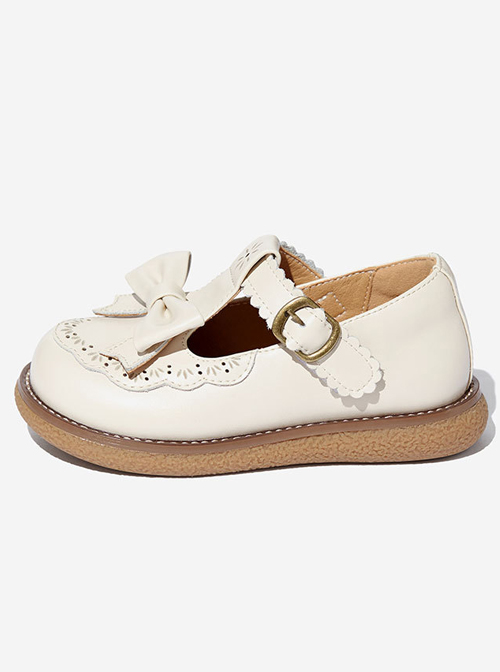 Bowknot Princess PU Leather Shoes Children Sweet Lolita Shoes