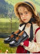 Bowknot Princess PU Leather Shoes Children Sweet Lolita Shoes