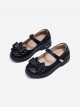 Simplicity Pure Color Bowknot Children Classic Lolita Shoes