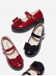 Simplicity Pure Color Patent Leather Bowknot Children Sweet Lolita Shoes