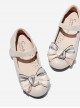 Bowknot Pure Color Small Leather Shoes Children Classic Lolita Shoes