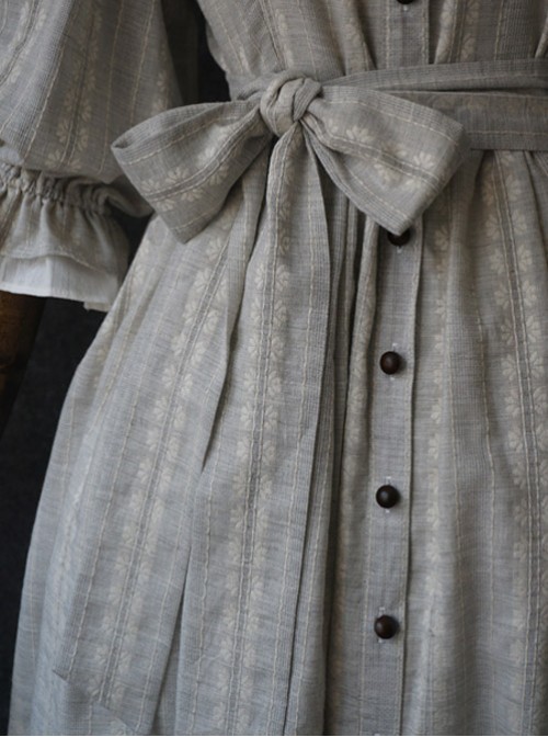 The Grey Sailor Collar Petals Pure Cotton Dress